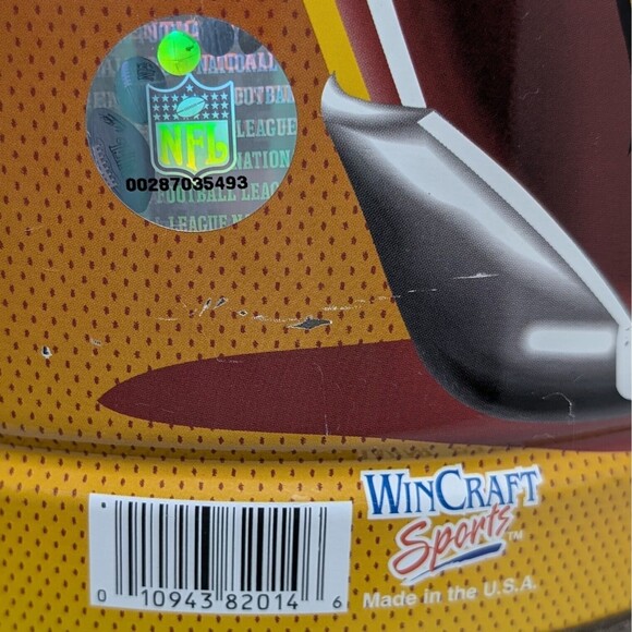 Vtg Washington Redskins 15" Metal Trash Can Waste Basket WinCraft NFL Football - Picture 5 of 7